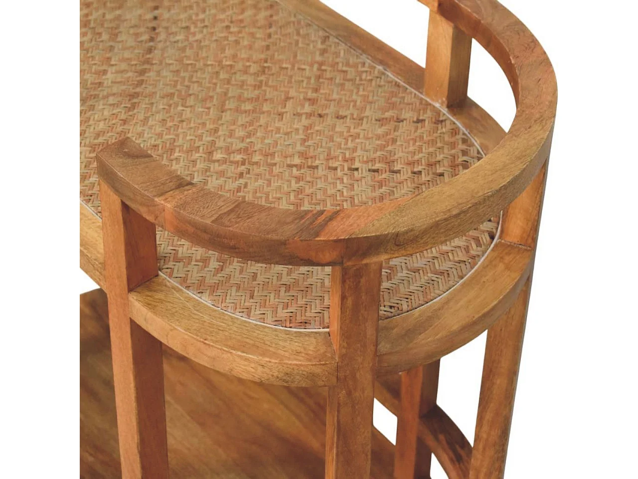 Artisan Furniture Solid Wood Saffron Rattan Butler Table