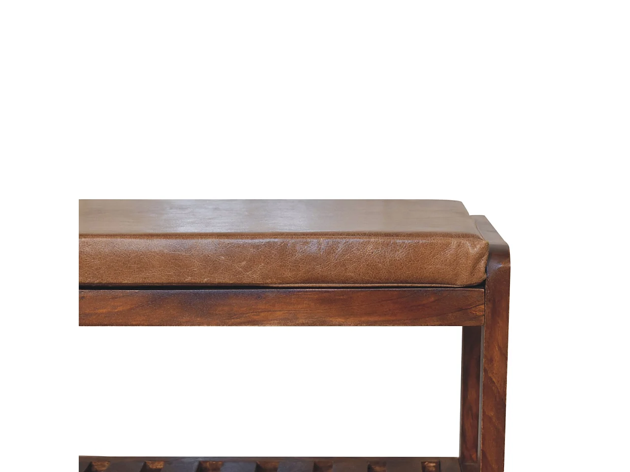 Artisan Furniture Solid Wood Buffalo Slatted Hallway Bench