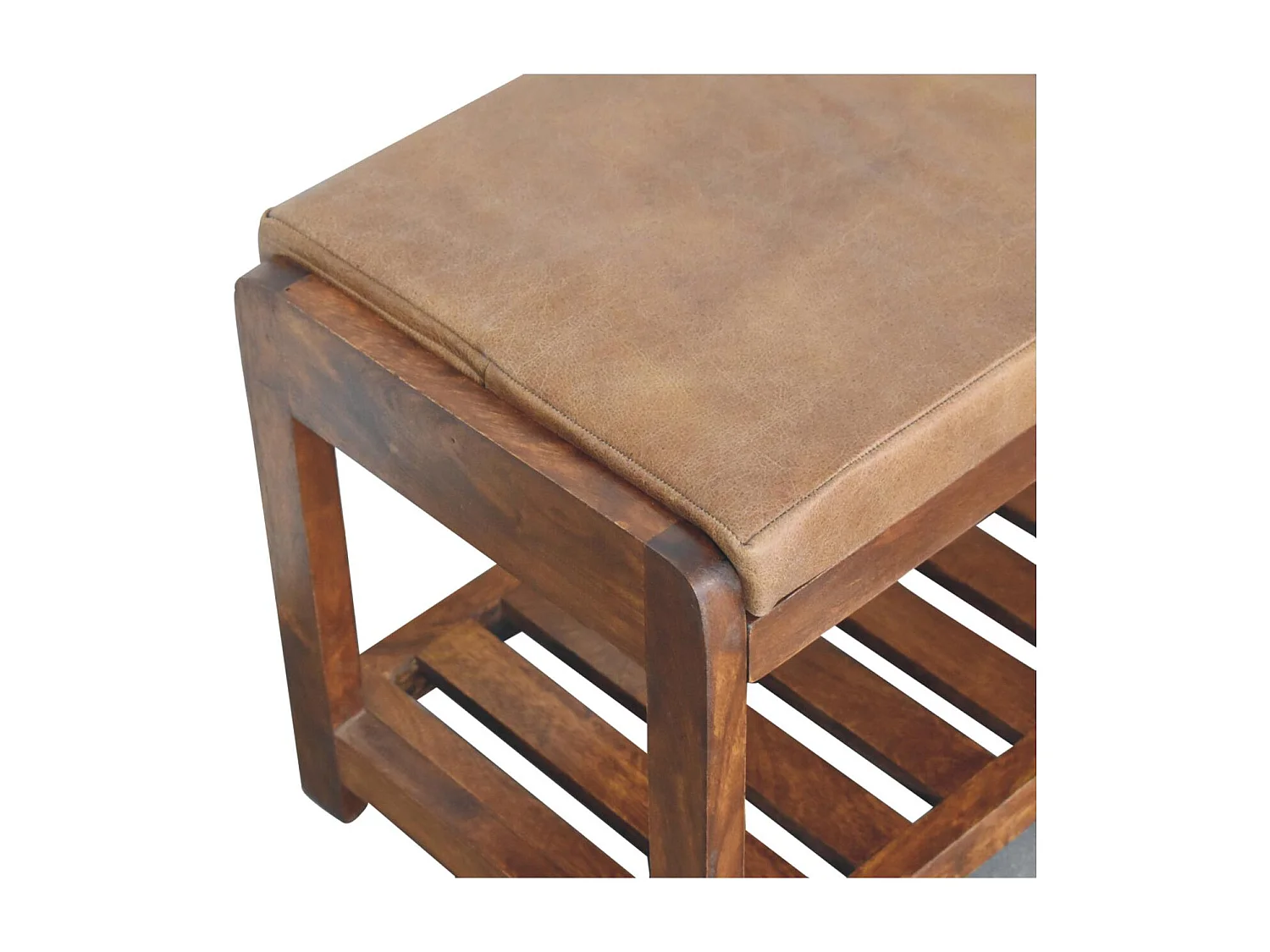 Artisan Furniture Solid Wood Buffalo Slatted Hallway Bench