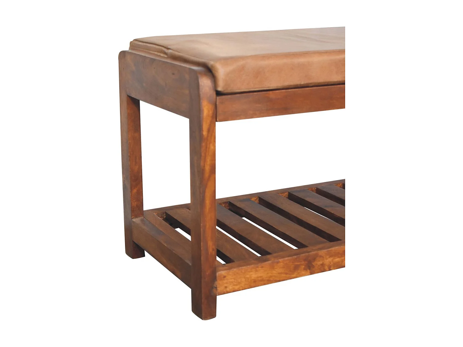 Artisan Furniture Solid Wood Buffalo Slatted Hallway Bench