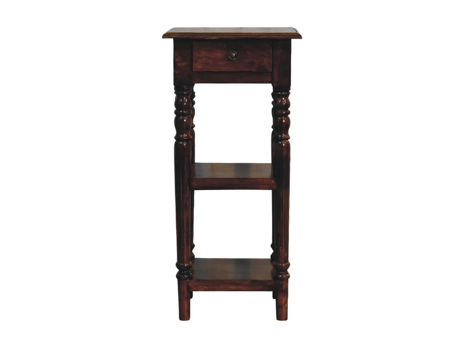 Artisan Furniture Solid Wood Tall Turned Leg Side Table