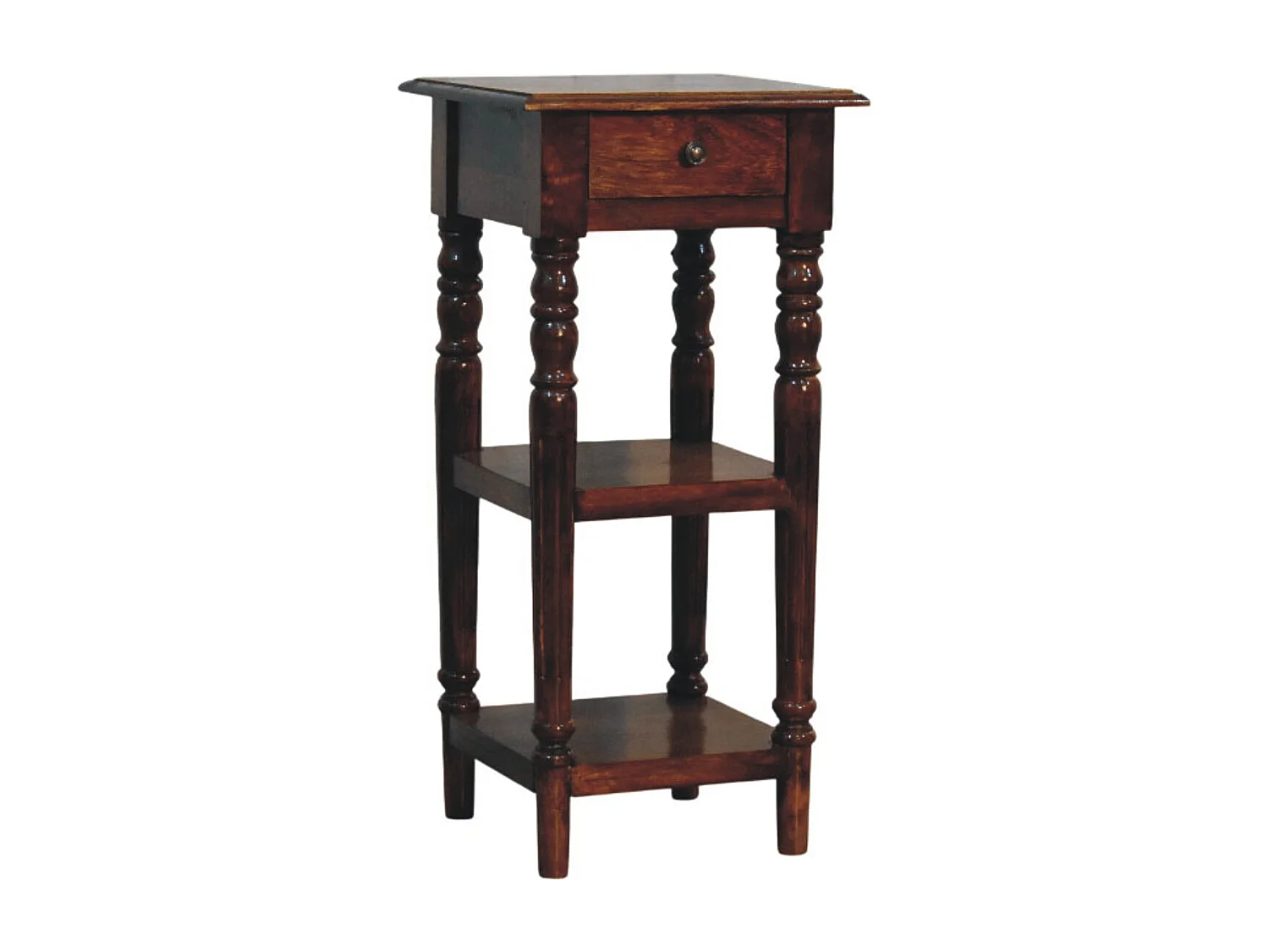 Artisan Furniture Solid Wood Tall Turned Leg Side Table