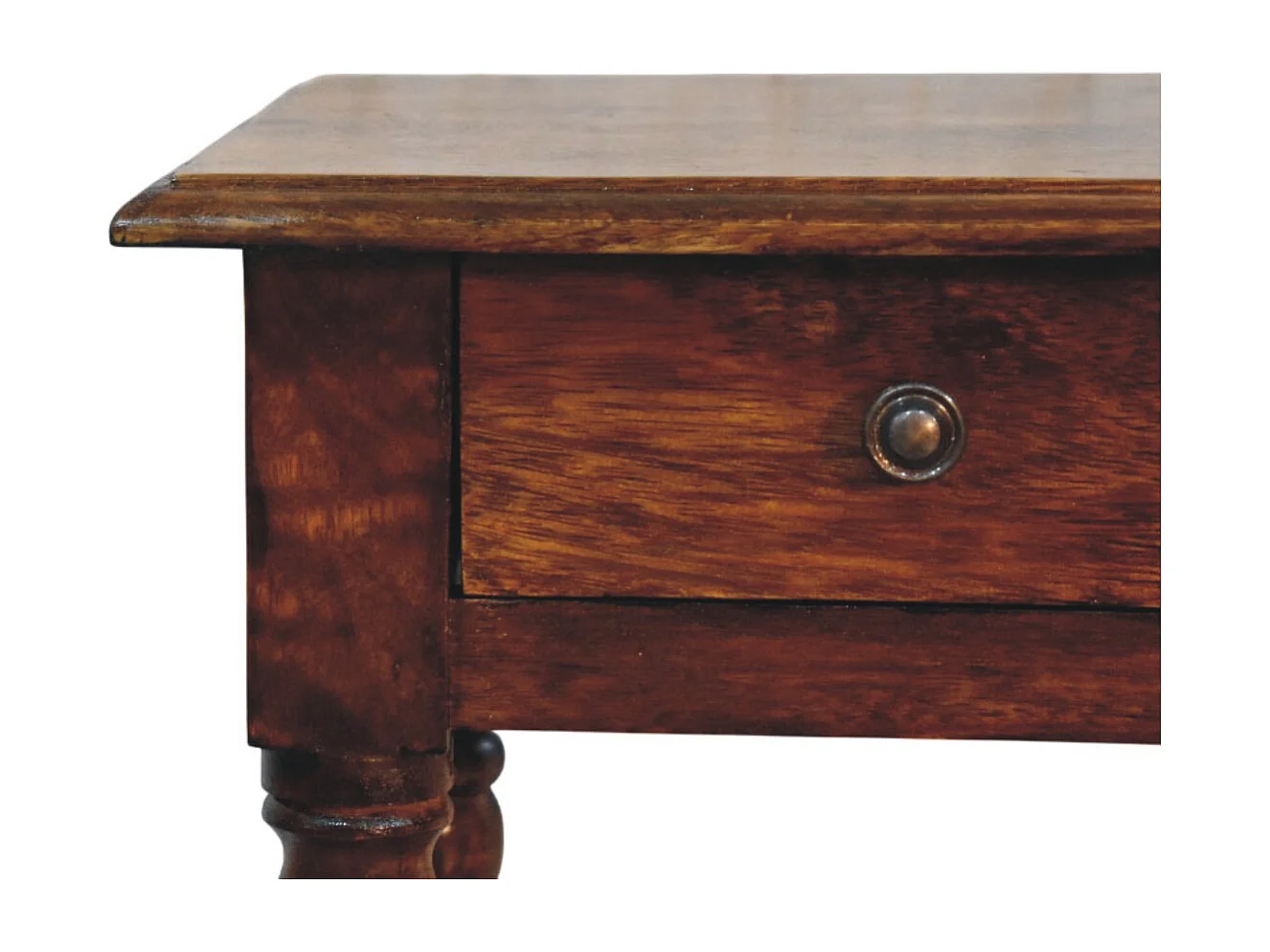 Artisan Furniture Solid Wood Tall Turned Leg Side Table