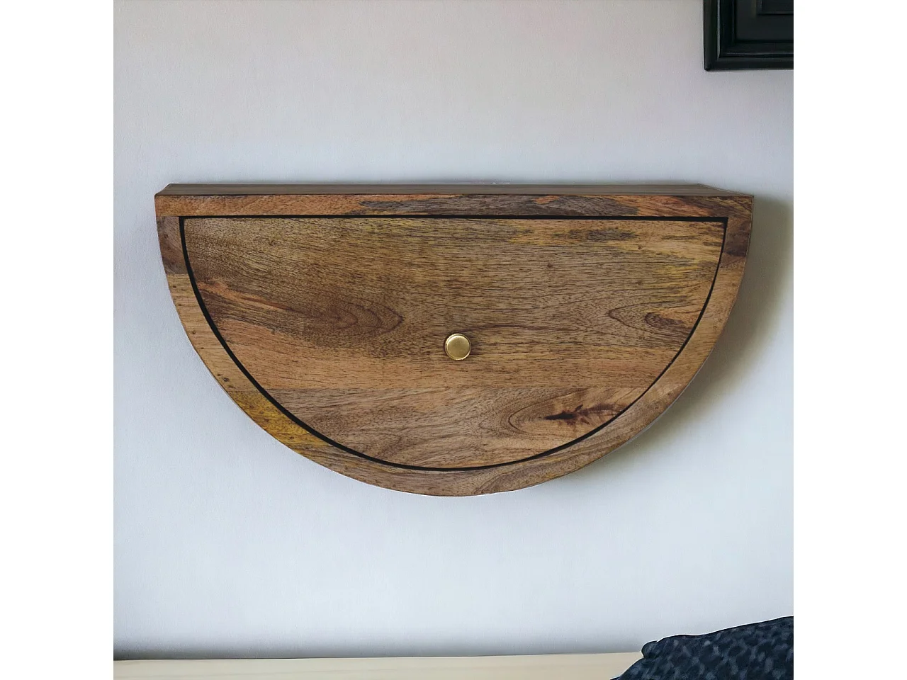 Artisan Furniture Solid Wood Crescent Floating Bedside