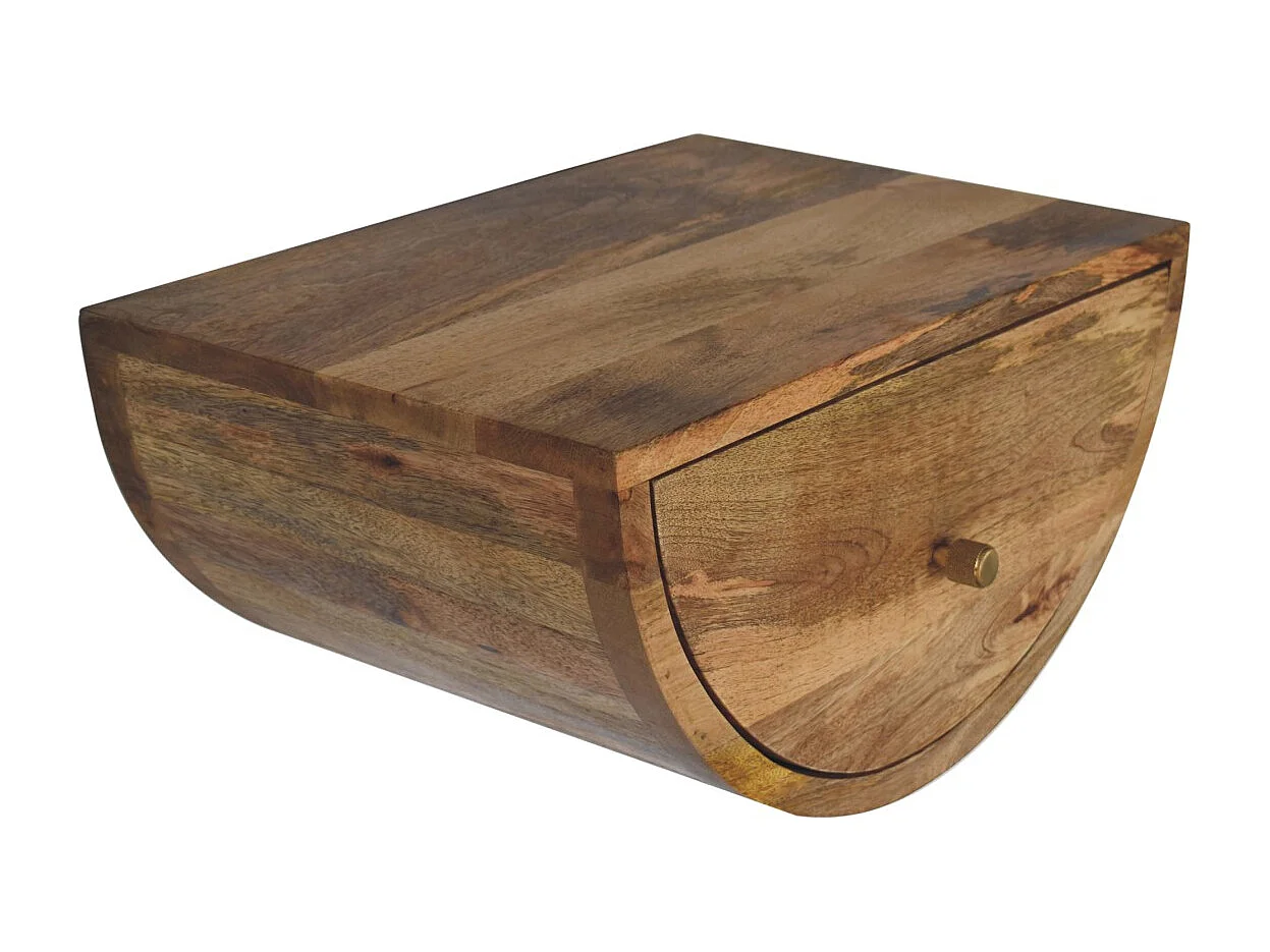 Artisan Furniture Solid Wood Crescent Floating Bedside