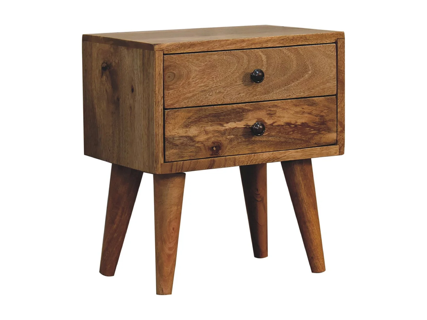 Artisan Furniture Solid Wood Mini Oak-ish Modern Bedside