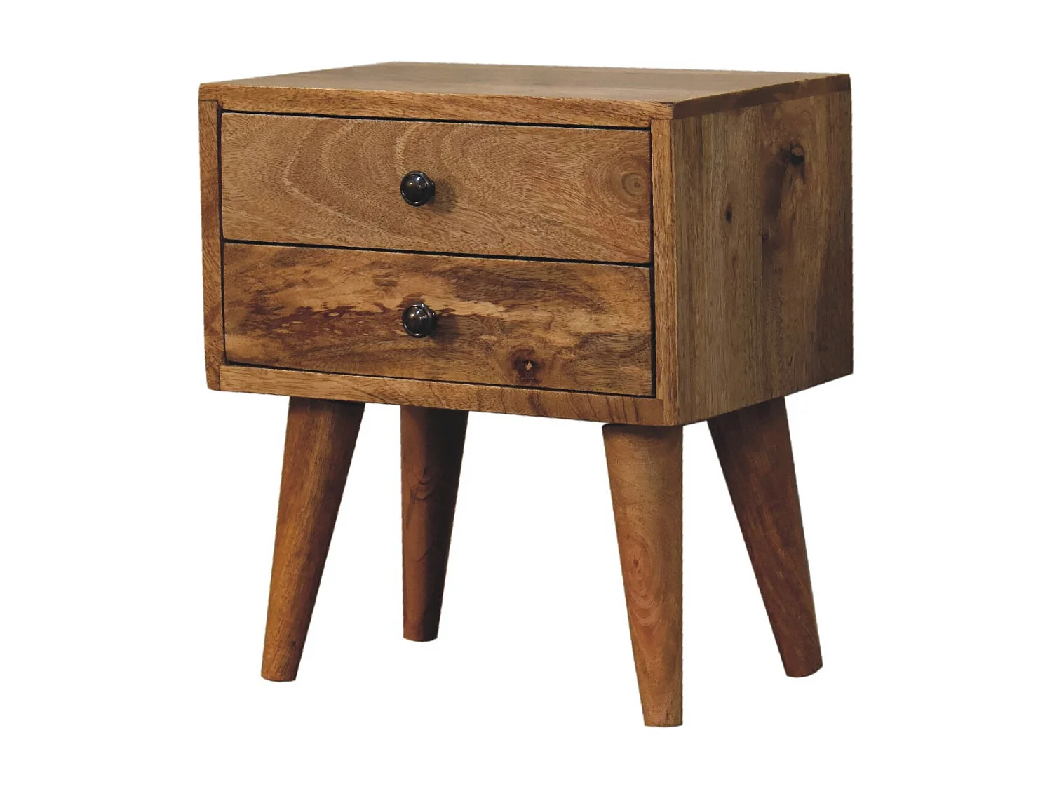 Artisan Furniture Solid Wood Mini Oak-ish Modern Bedside