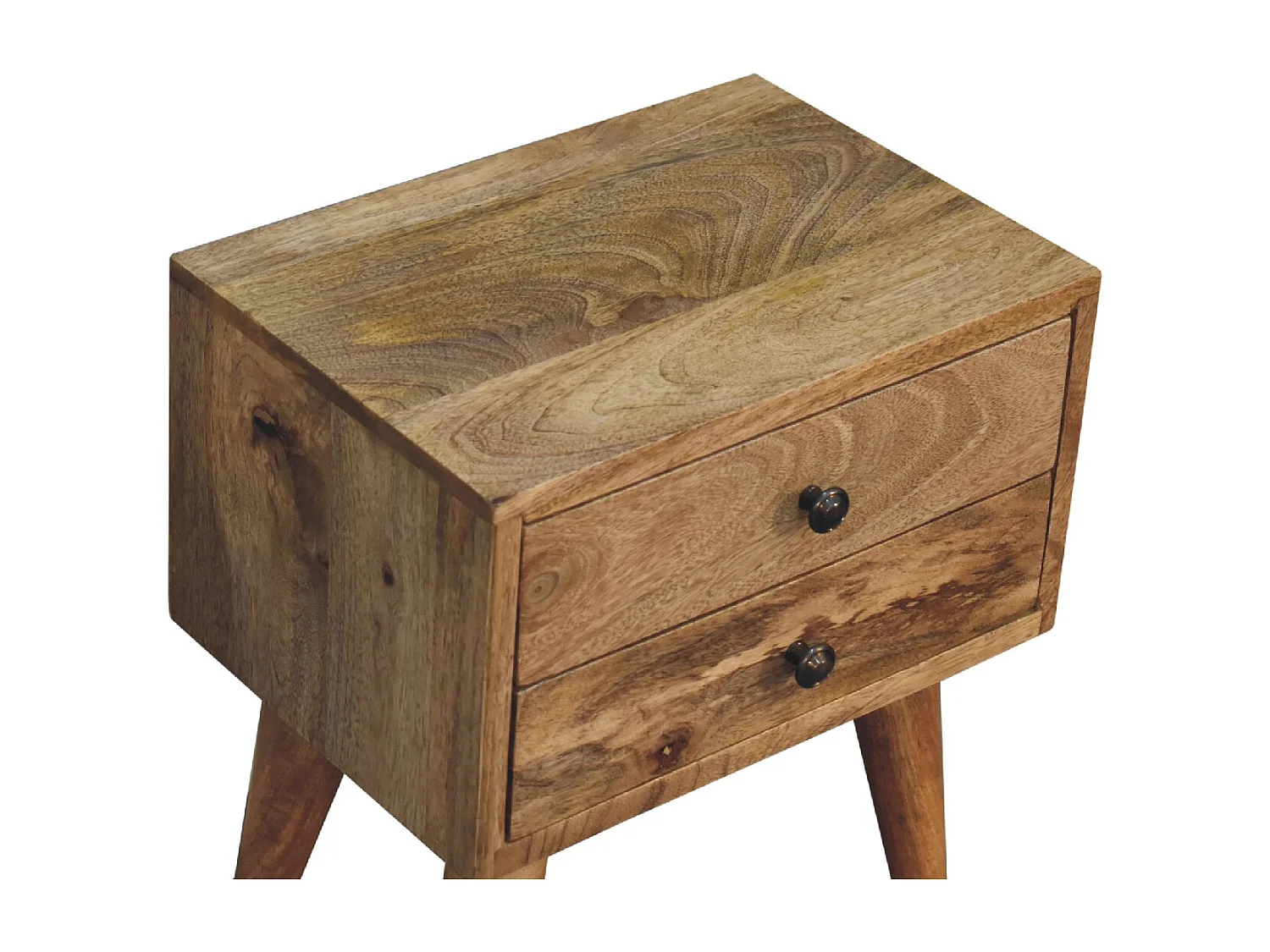 Artisan Furniture Solid Wood Mini Oak-ish Modern Bedside