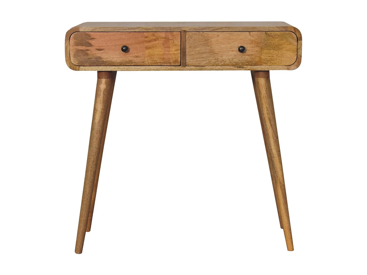 Artisan Furniture Solid Wood Oak-ish Curved Hallway Table