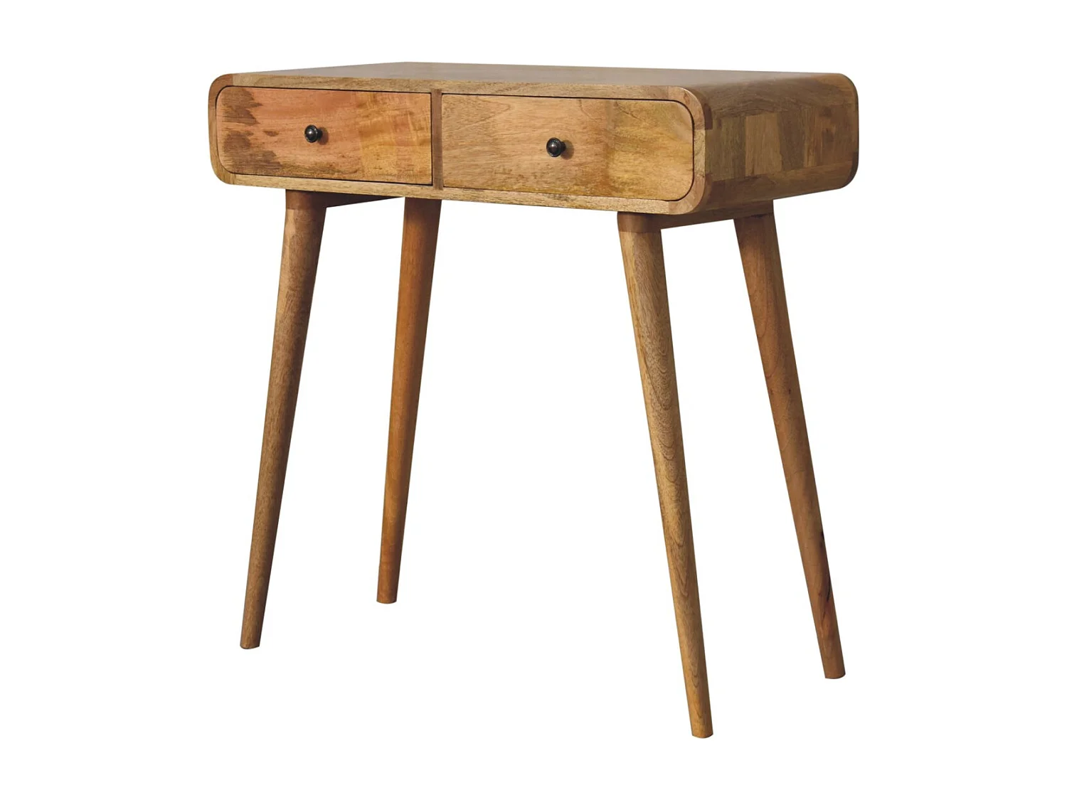 Artisan Furniture Solid Wood Oak-ish Curved Hallway Table