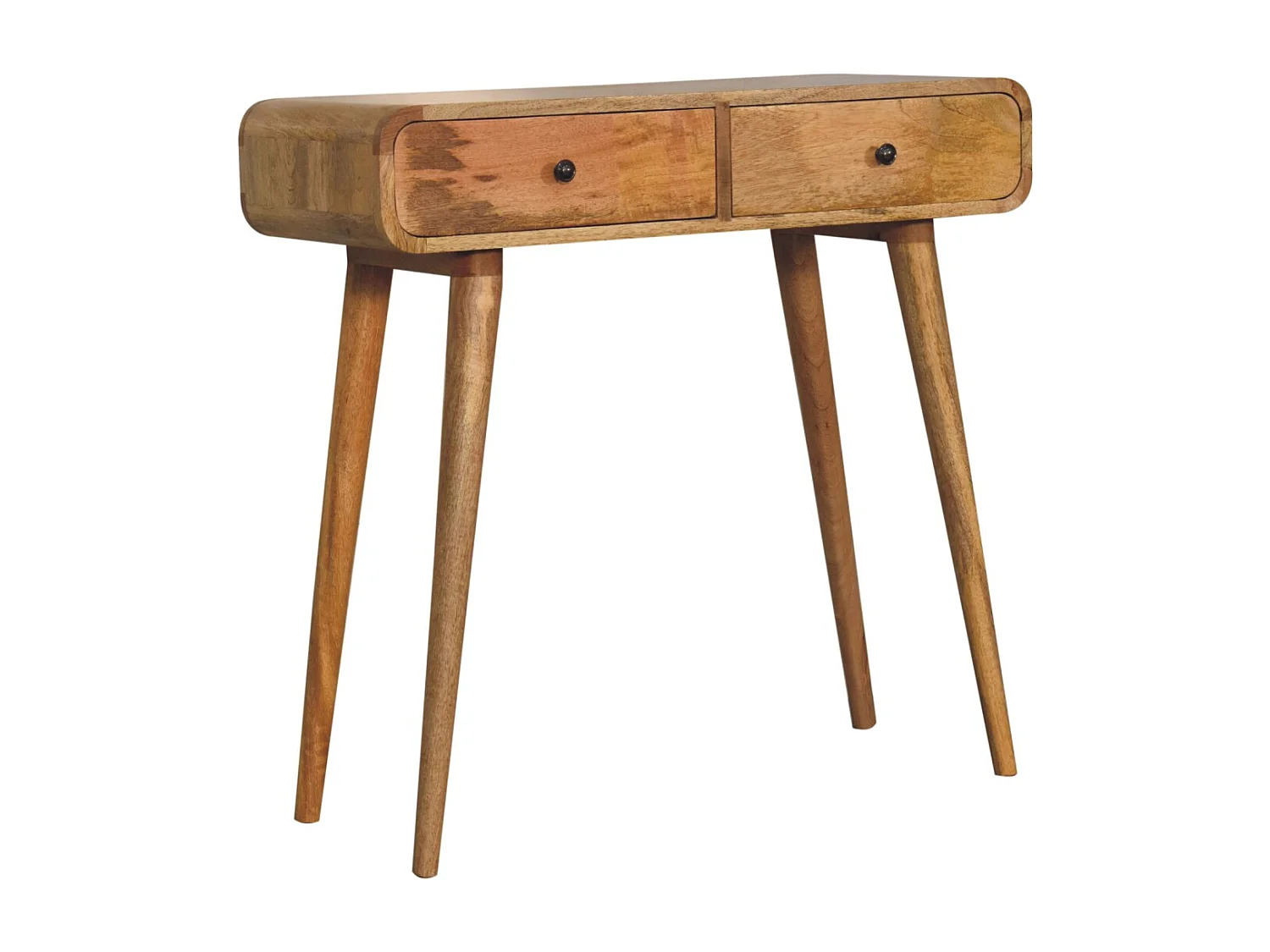 Artisan Furniture Solid Wood Oak-ish Curved Hallway Table