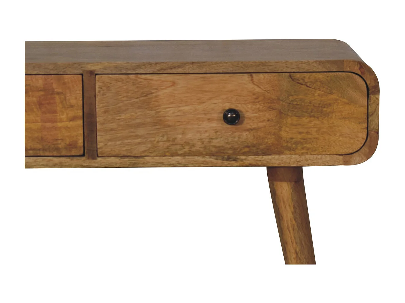 Artisan Furniture Solid Wood Oak-ish Curved Hallway Table