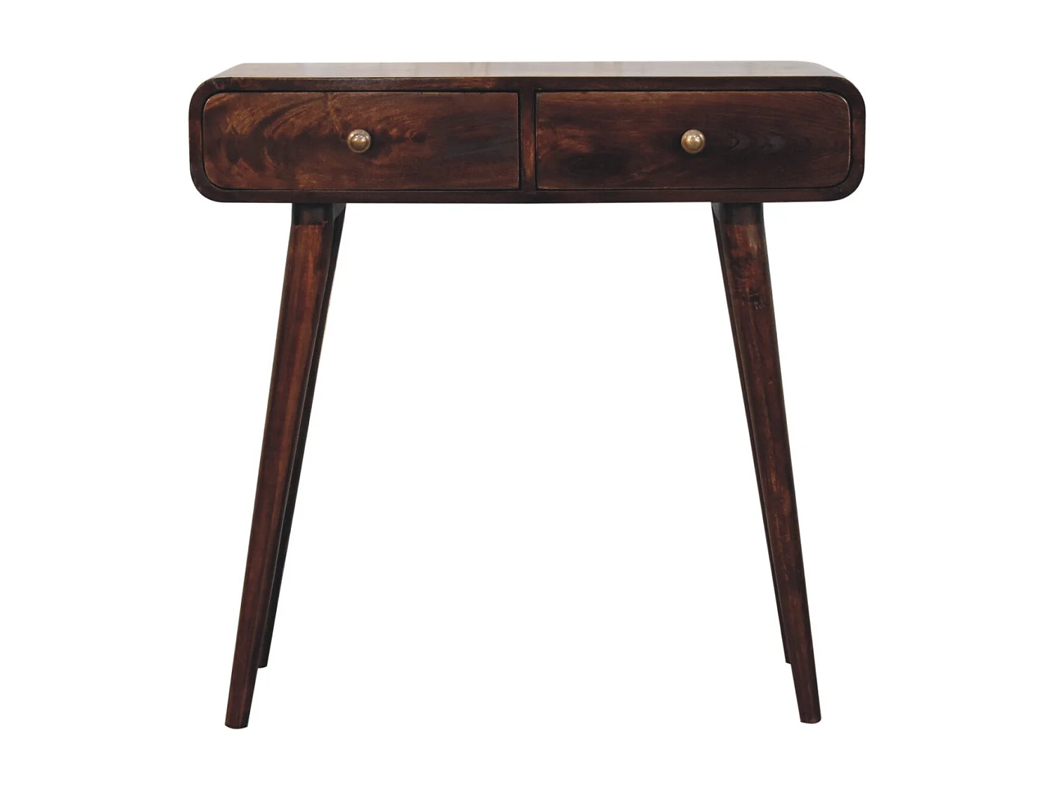 Artisan Furniture Solid Wood California Walnut Curved Hallway Table