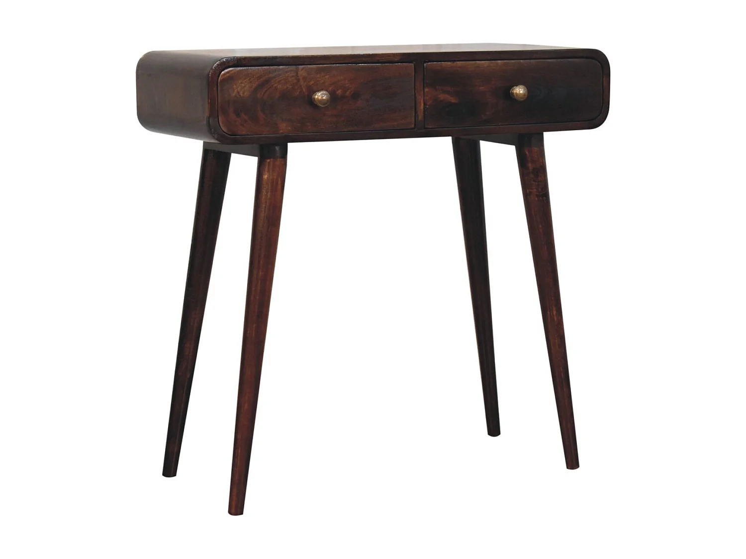 Artisan Furniture Solid Wood California Walnut Curved Hallway Table