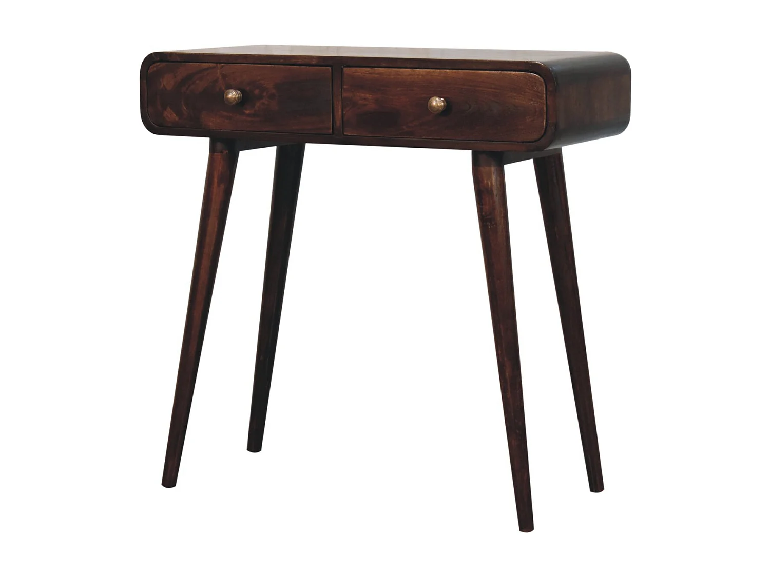 Artisan Furniture Solid Wood California Walnut Curved Hallway Table