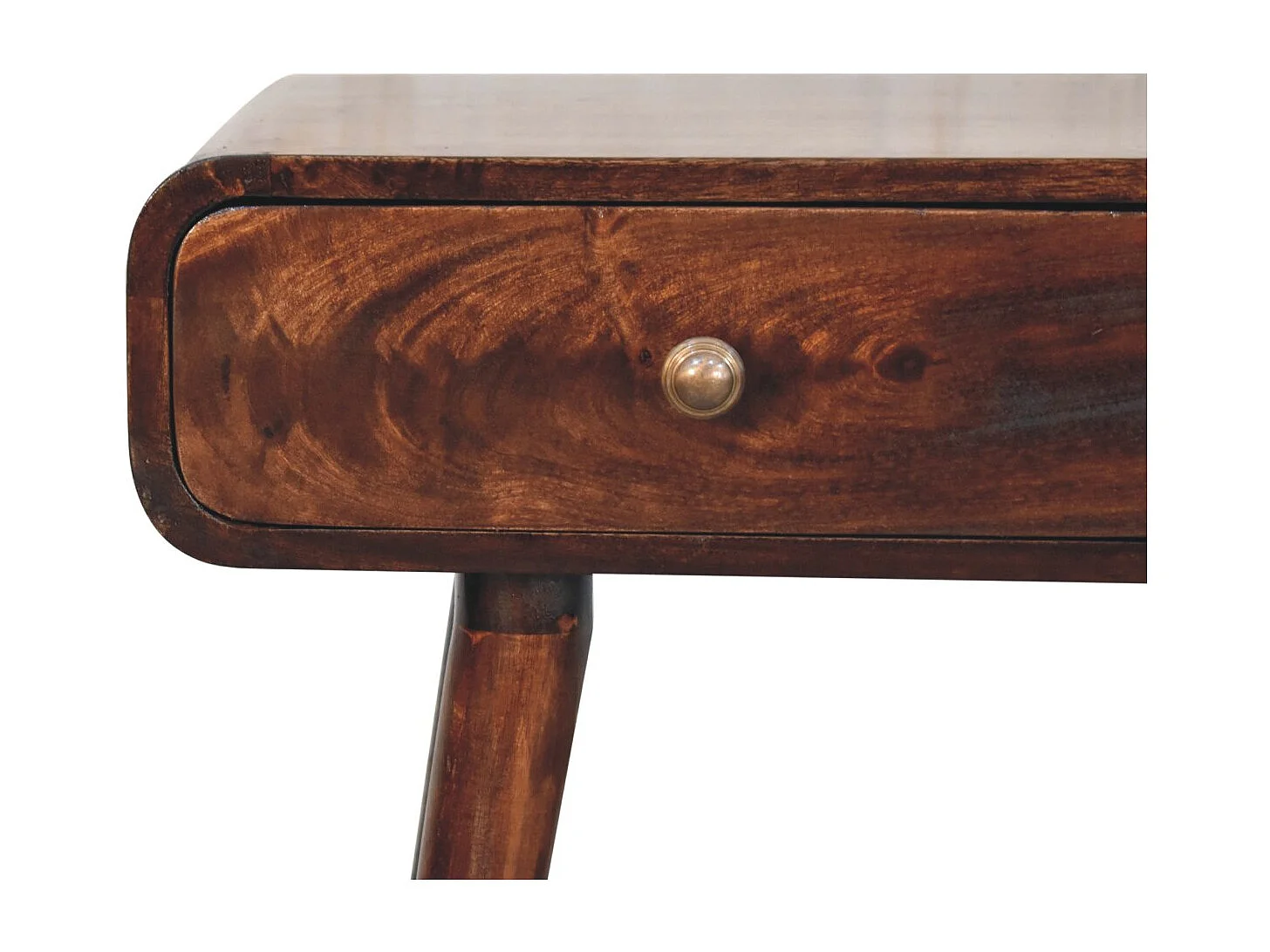 Artisan Furniture Solid Wood California Walnut Curved Hallway Table