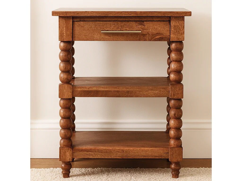 Artisan Furniture Solid Wood Spindle Side Table