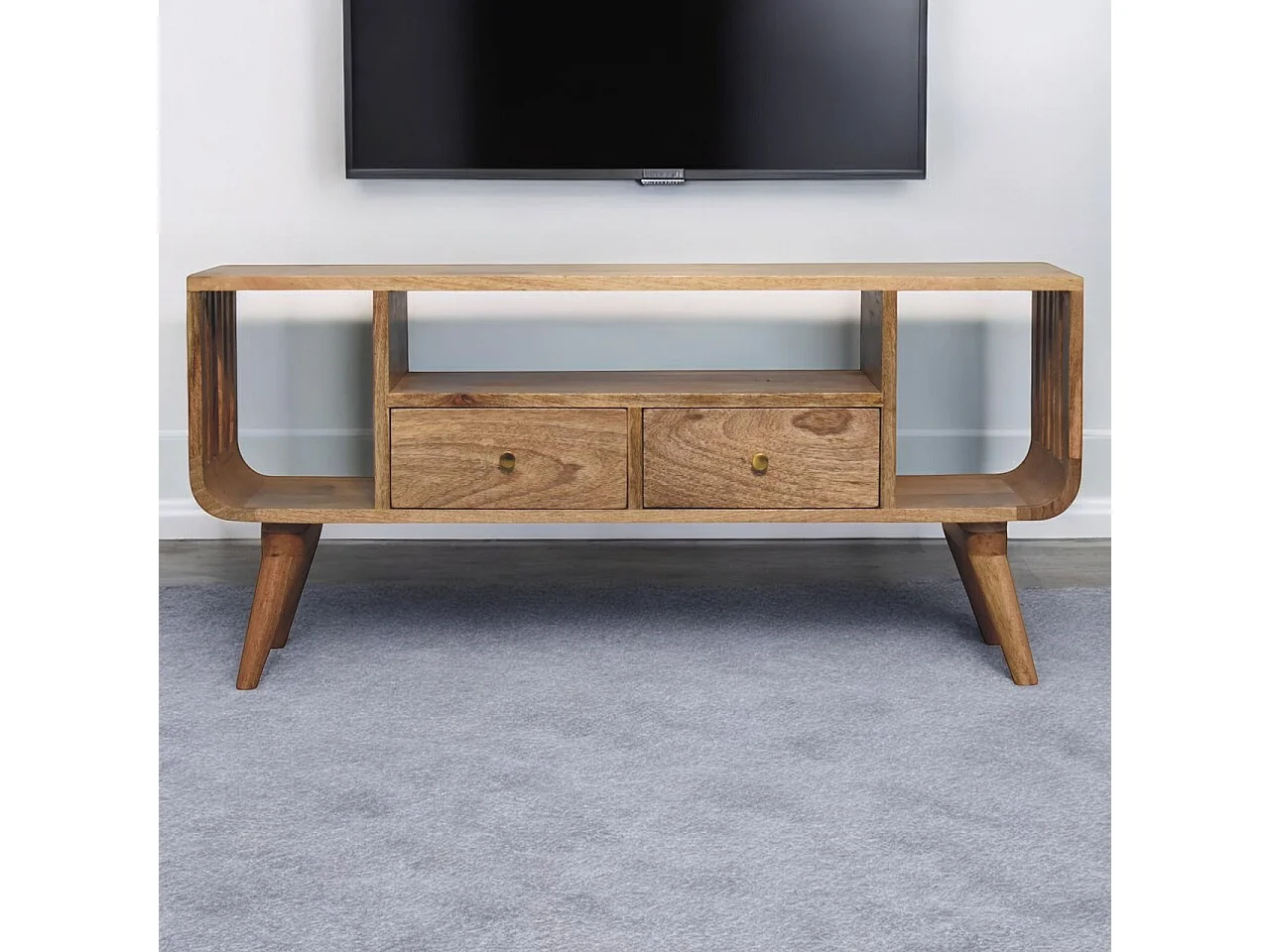 Artisan Furniture Solid Wood Soba Nordic Multi Media Unit