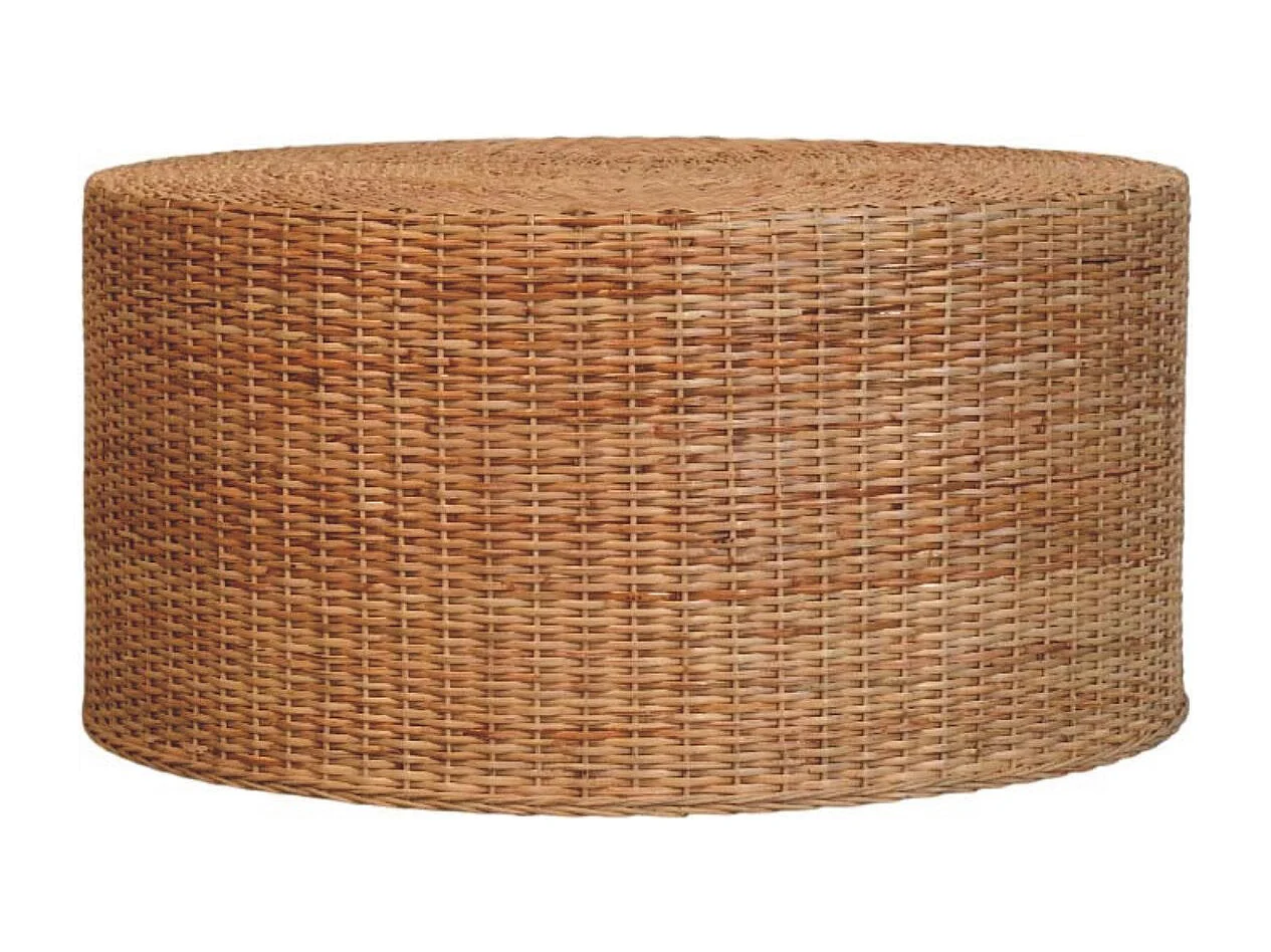 Artisan Furniture Solid Wood Regency Round Woven Coffee Table