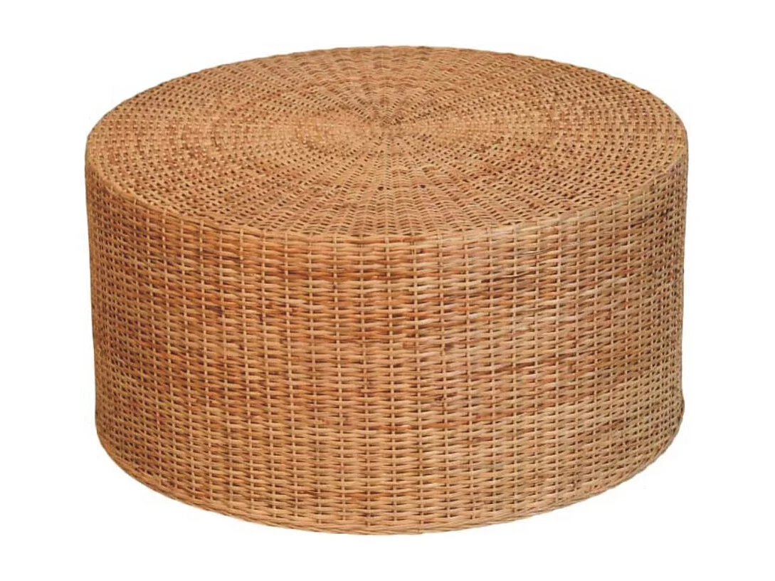 Artisan Furniture Solid Wood Regency Round Woven Coffee Table