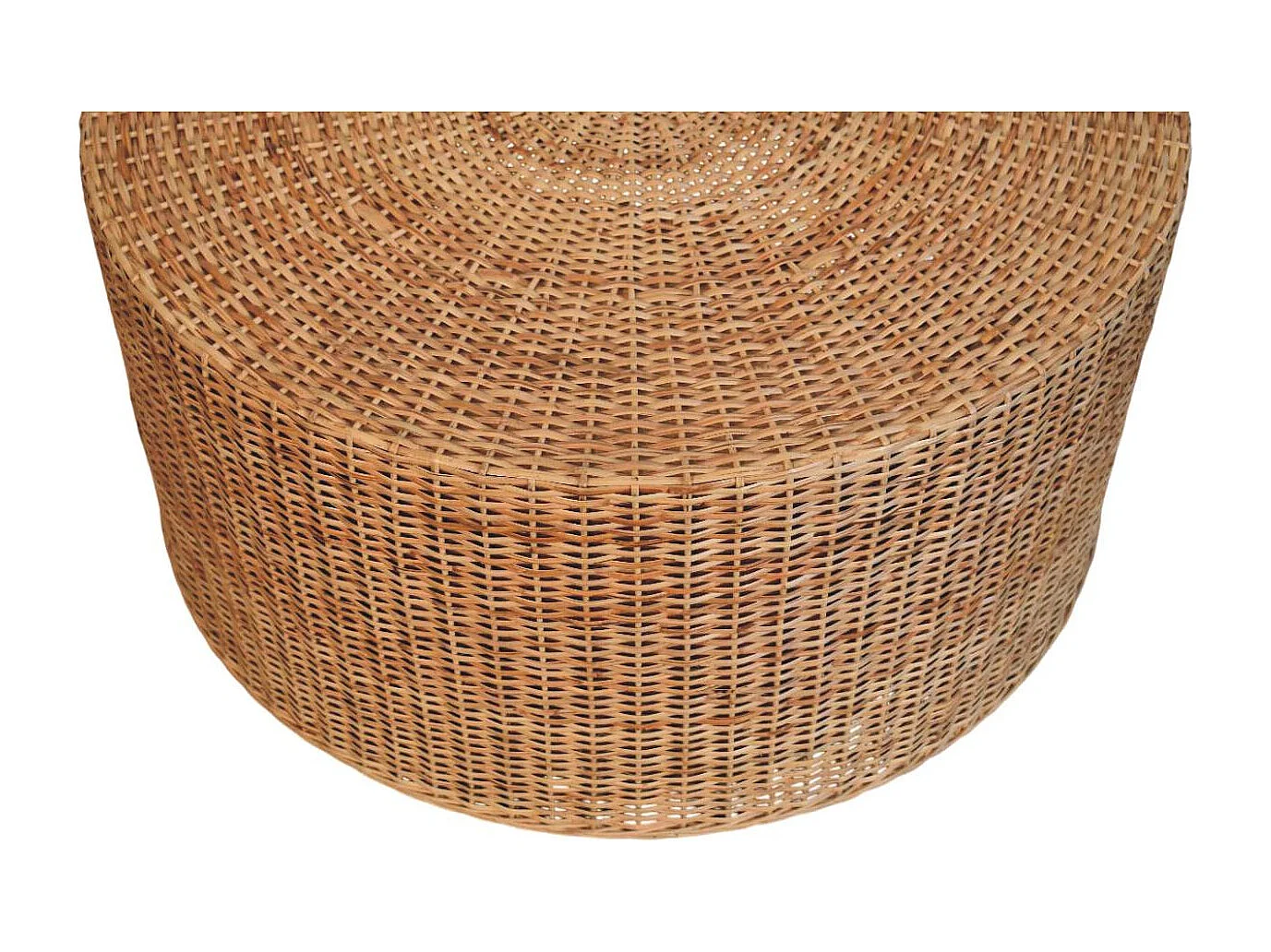 Artisan Furniture Solid Wood Regency Round Woven Coffee Table