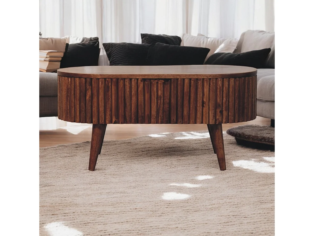 Artisan Furniture Solid Wood Honey Caramel Mokka Coffee Table