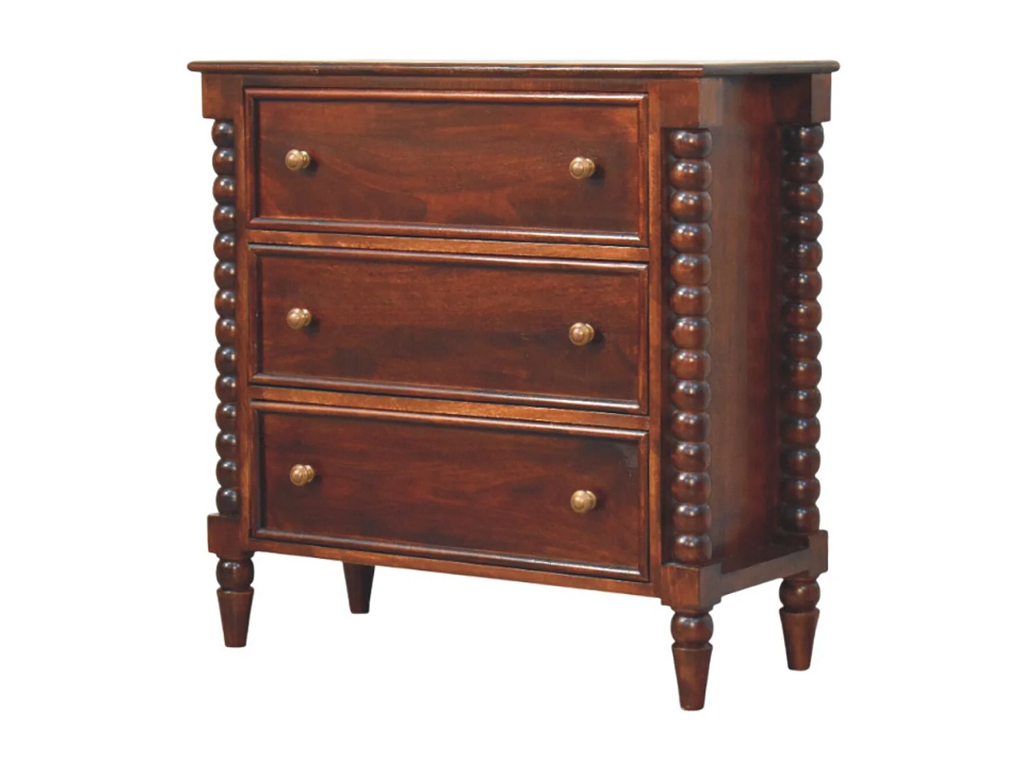 Artisan Furniture Solid Wood Spindle Winewood Chest