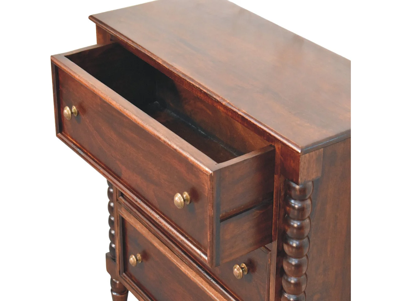 Artisan Furniture Solid Wood Spindle Winewood Chest