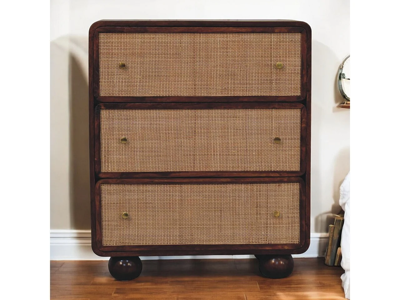Artisan Furniture Solid Wood Chestnut Woven Chest
