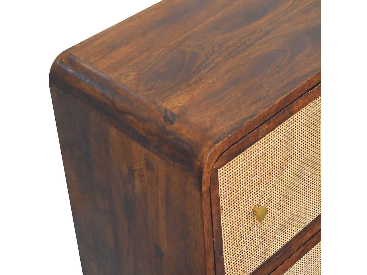 Artisan Furniture Solid Wood Chestnut Woven Chest