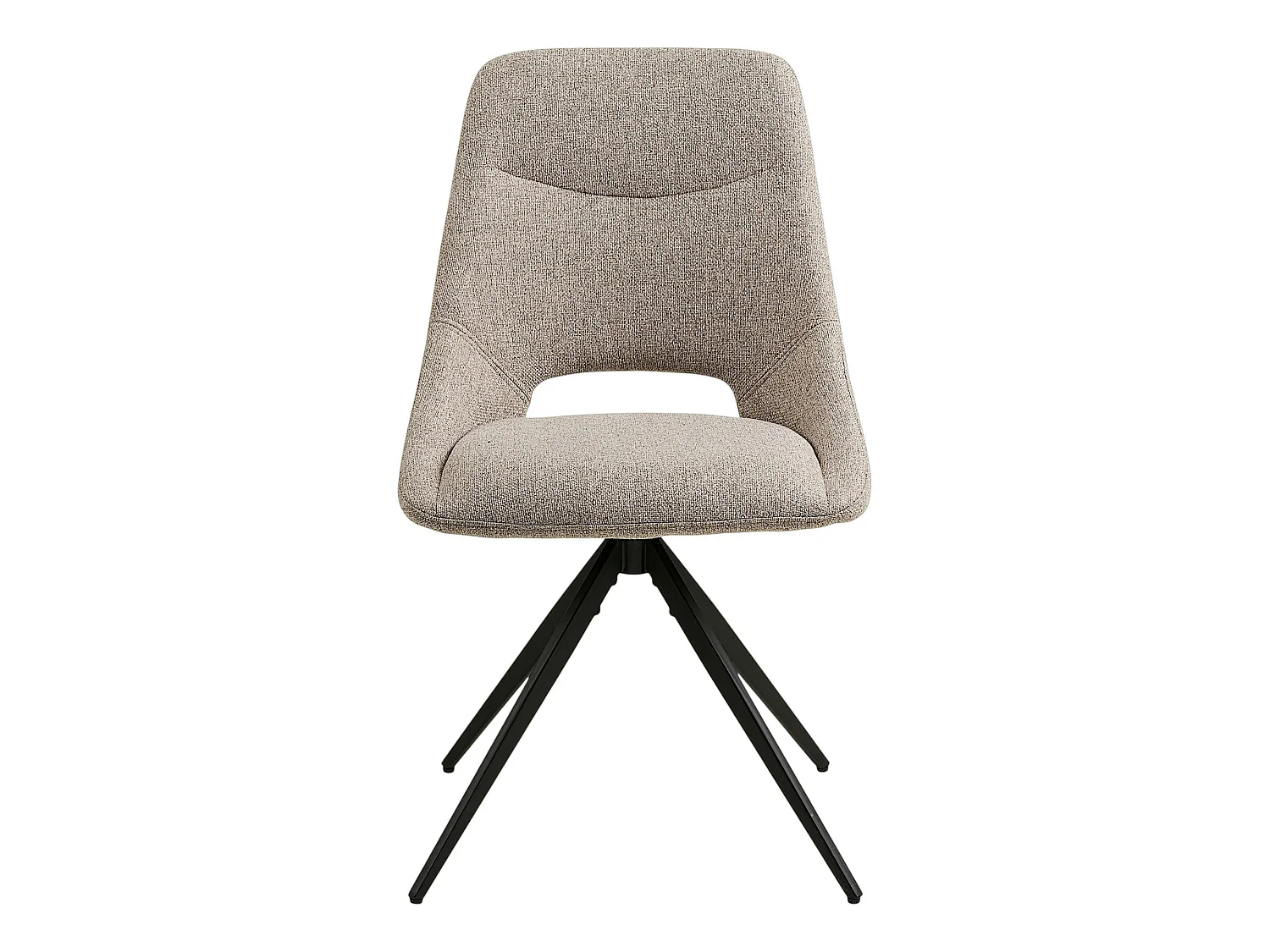 Chaise pivotante beige sable à dossier ouvert (lot de 2) BERLIN