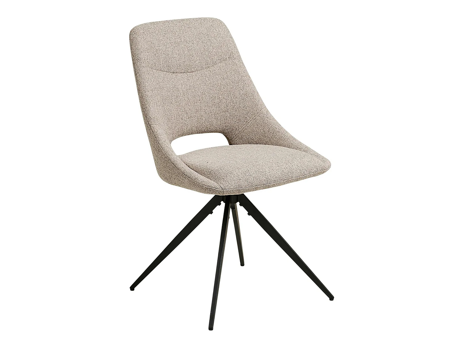 Chaise pivotante beige sable à dossier ouvert (lot de 2) BERLIN