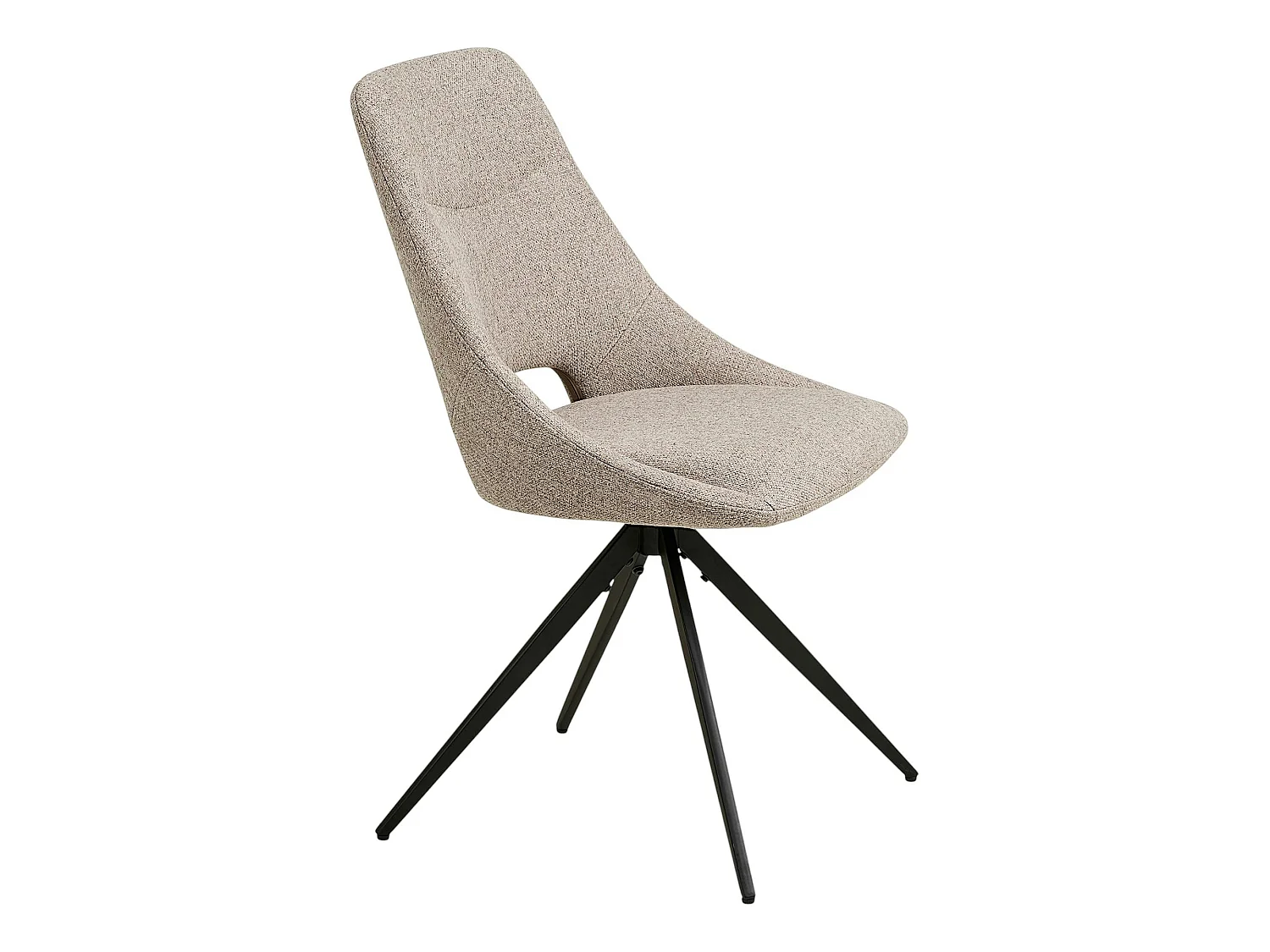 Chaise pivotante beige sable à dossier ouvert (lot de 2) BERLIN