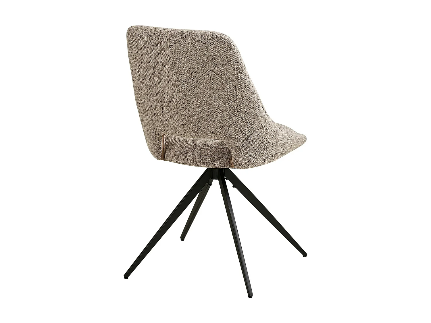 Chaise pivotante beige sable à dossier ouvert (lot de 2) BERLIN