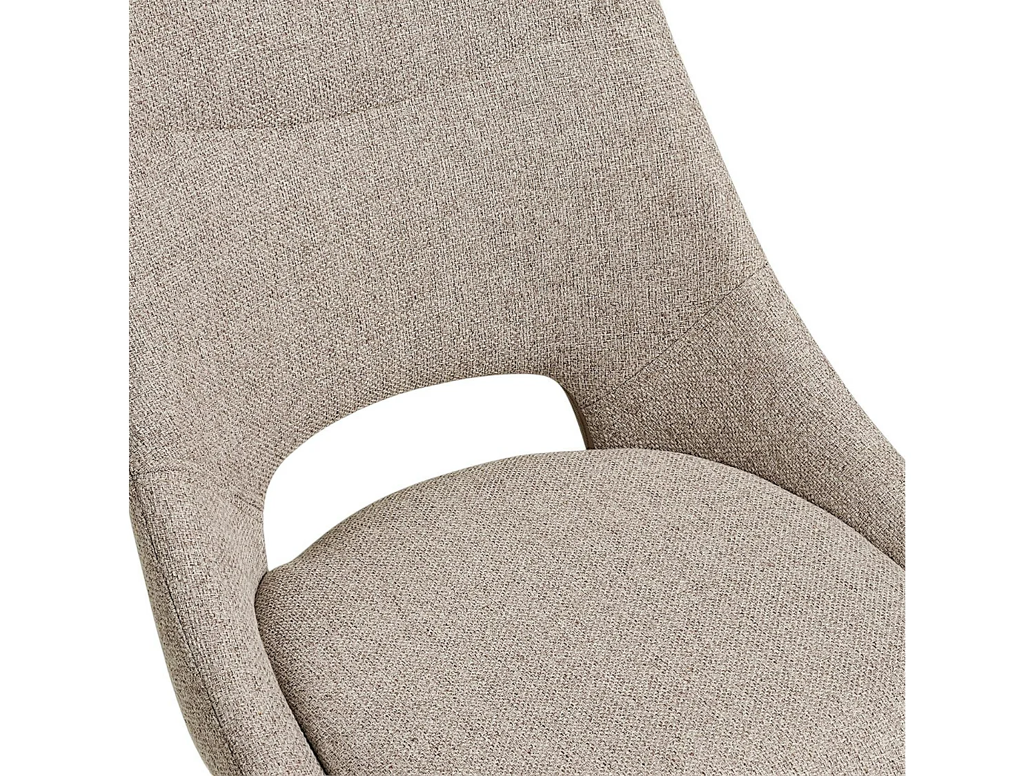 Chaise pivotante beige sable à dossier ouvert (lot de 2) BERLIN