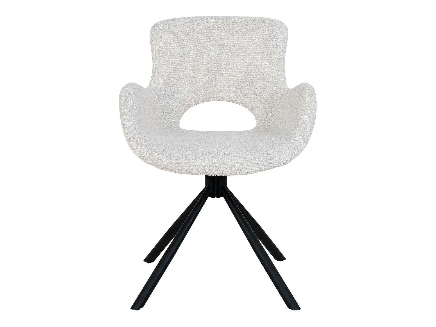 Ensemble table et chaises bouclette blanche (lot de 7 pièces) SAVONE