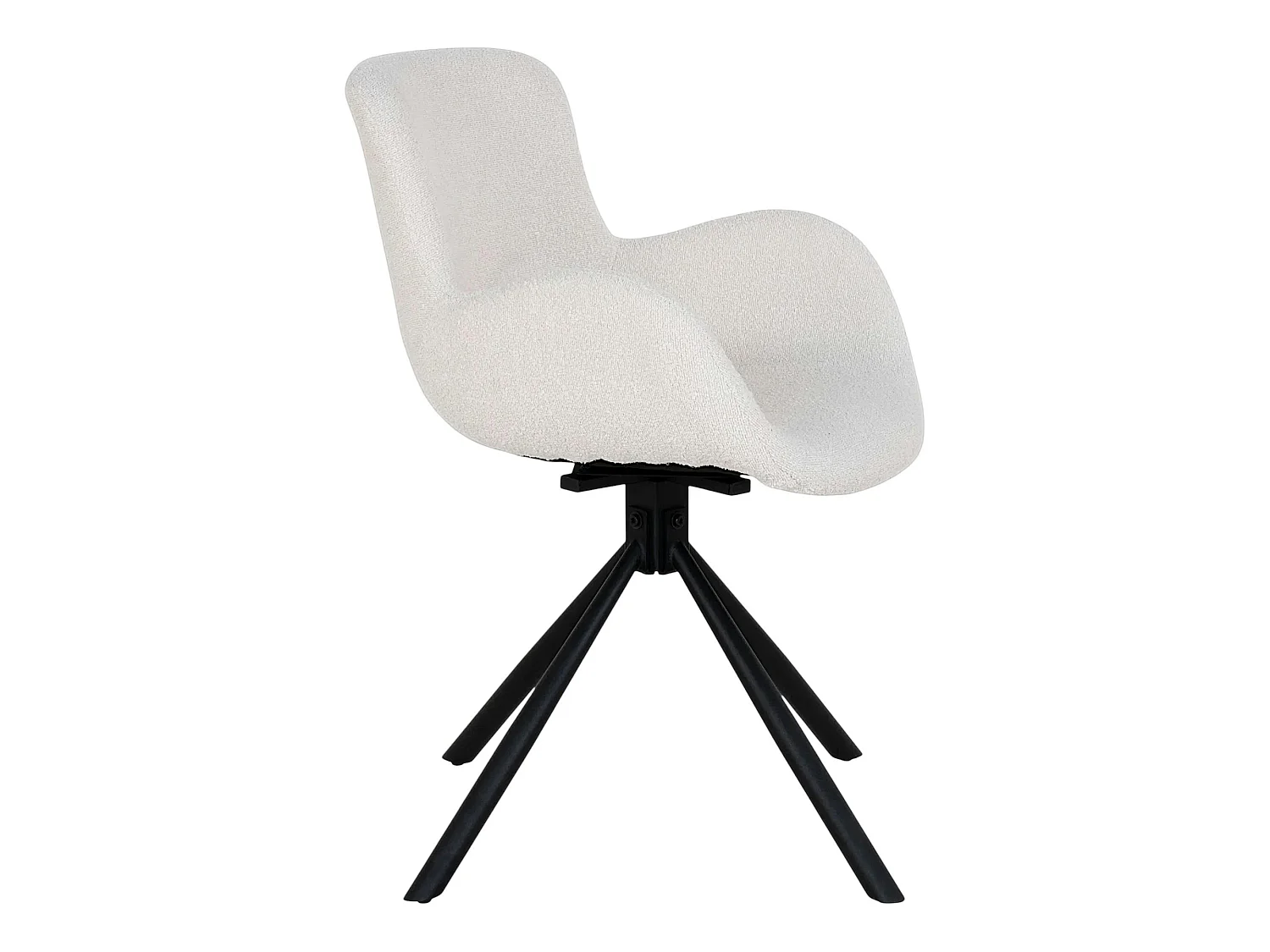 Ensemble table et chaises bouclette blanche (lot de 7 pièces) SAVONE