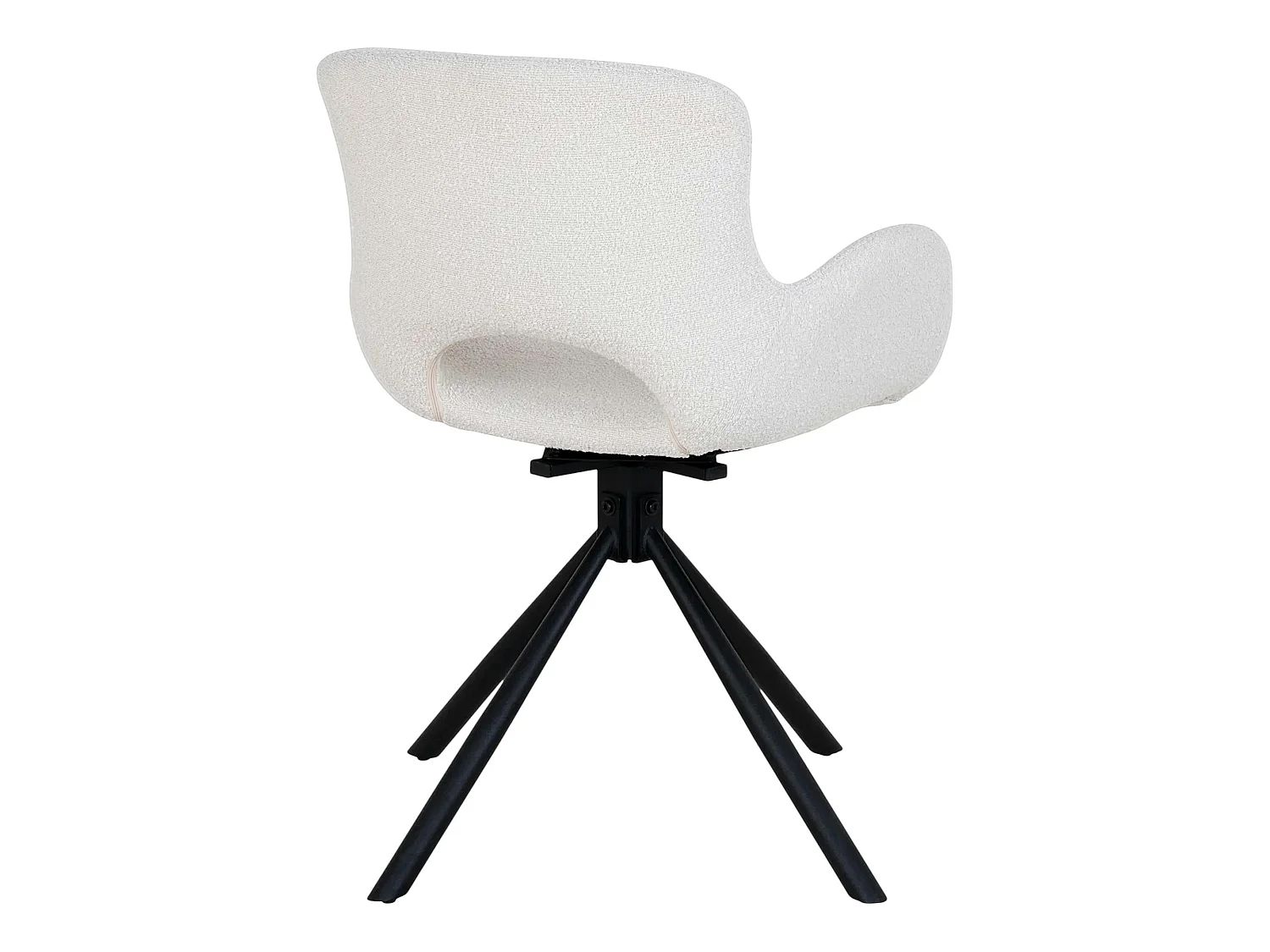 Ensemble table et chaises bouclette blanche (lot de 7 pièces) SAVONE