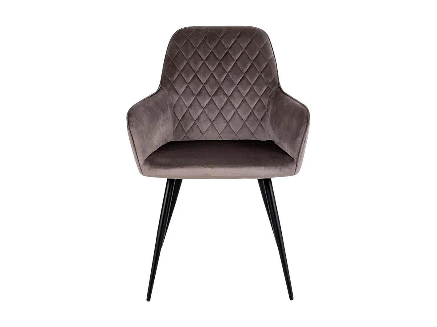 Ensemble table et chaises velours marron (lot de 7 pièces) SAVONE
