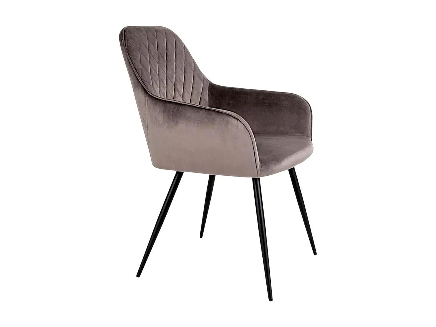 Ensemble table et chaises velours marron (lot de 7 pièces) SAVONE