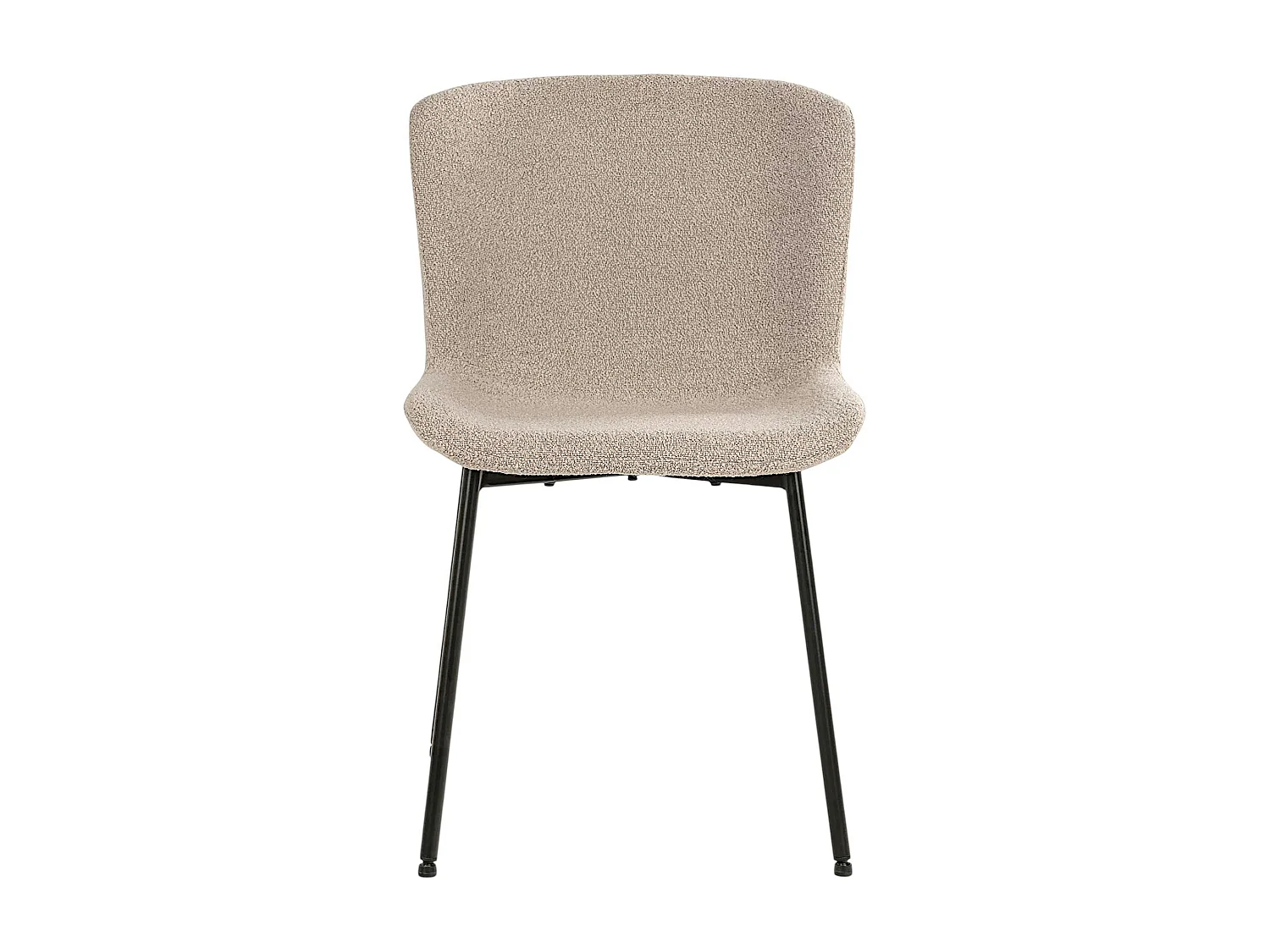 Ensemble table et chaises beige bouclette (lot de 9 pièces) AMSTERDAM