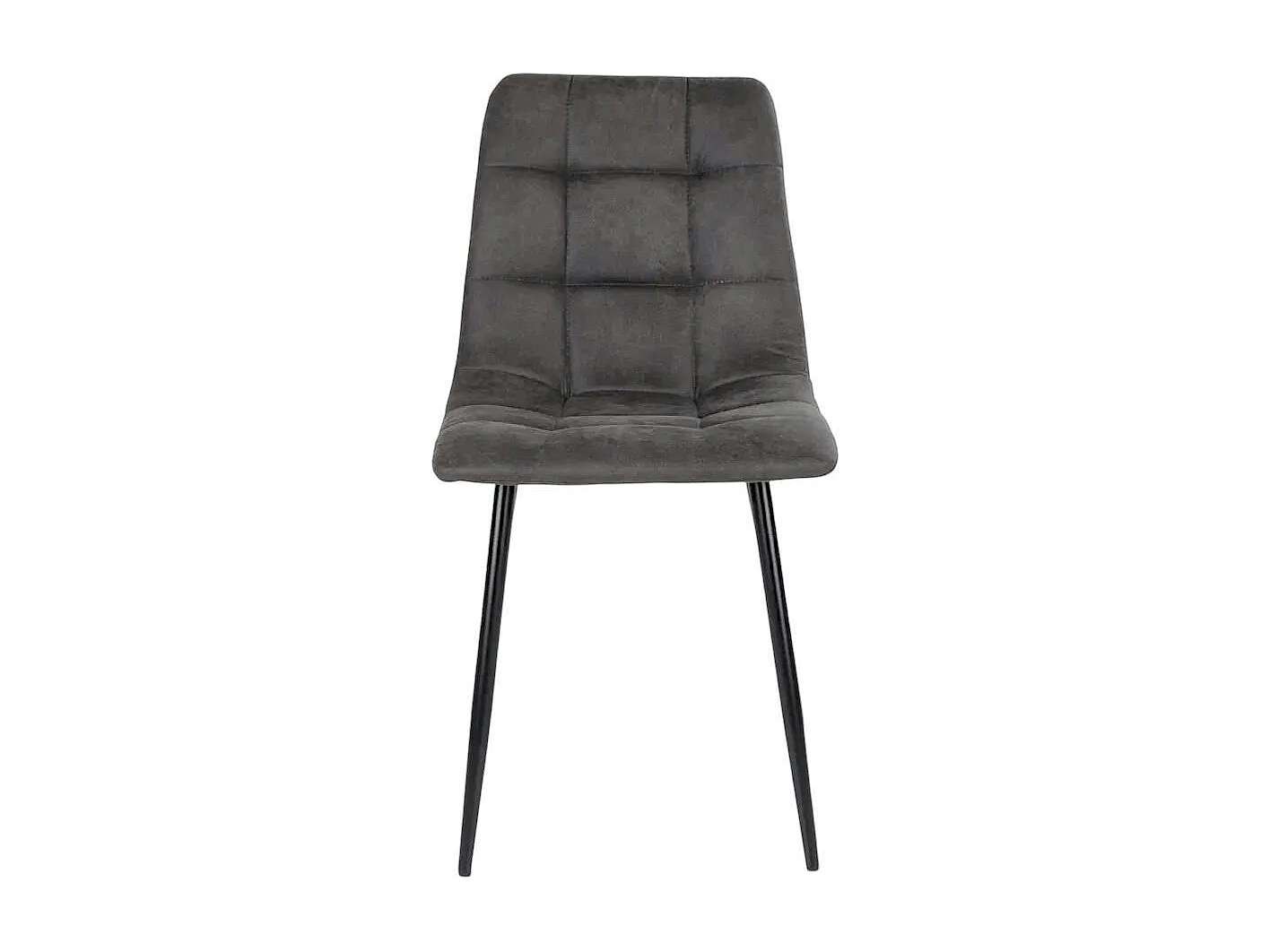 Ensemble table et chaises grises microfibre (lot de 7 pièces) SAVONE