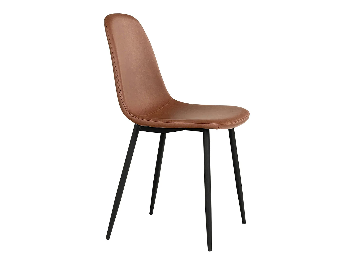 Ensemble table et chaises marron microfibre (lot de 5 pièces) SAVONE