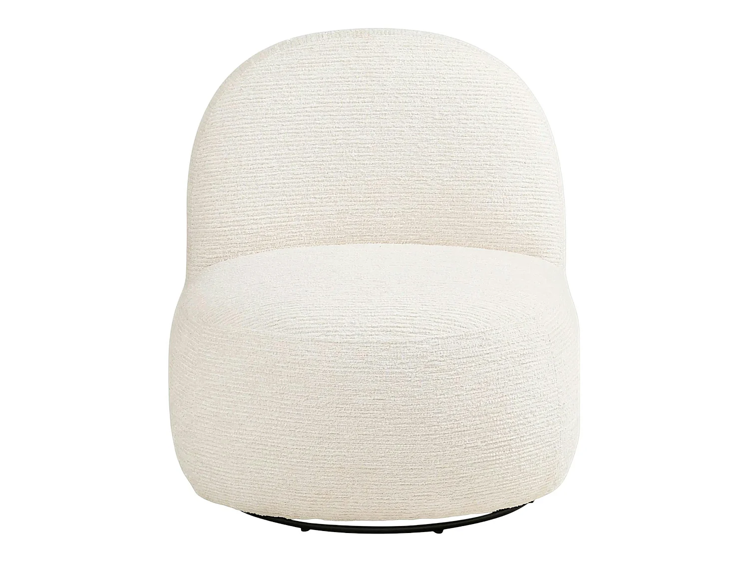 Fauteuil salon blanc pivotant design organique BERLIN
