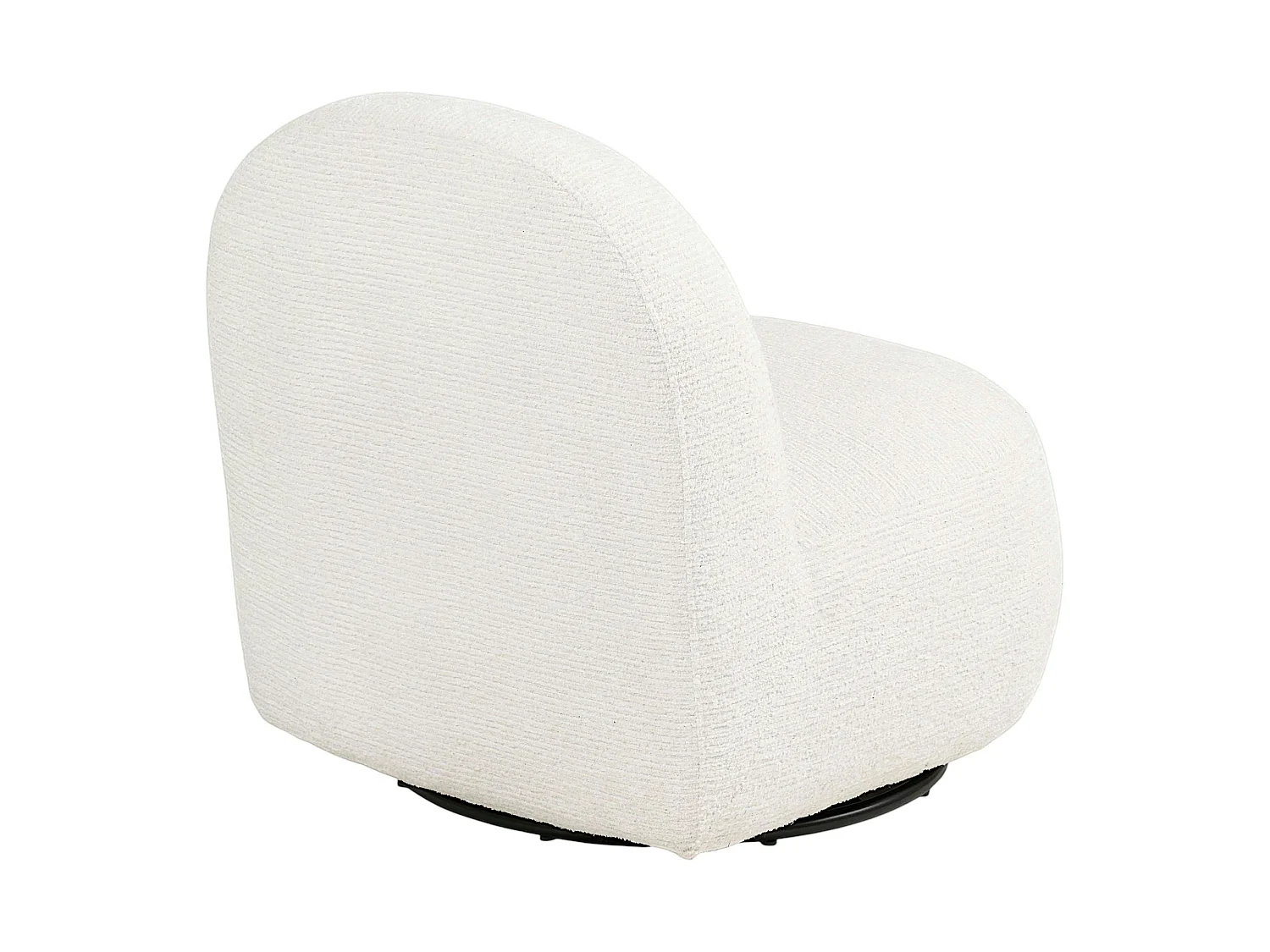 Fauteuil salon blanc pivotant design organique BERLIN