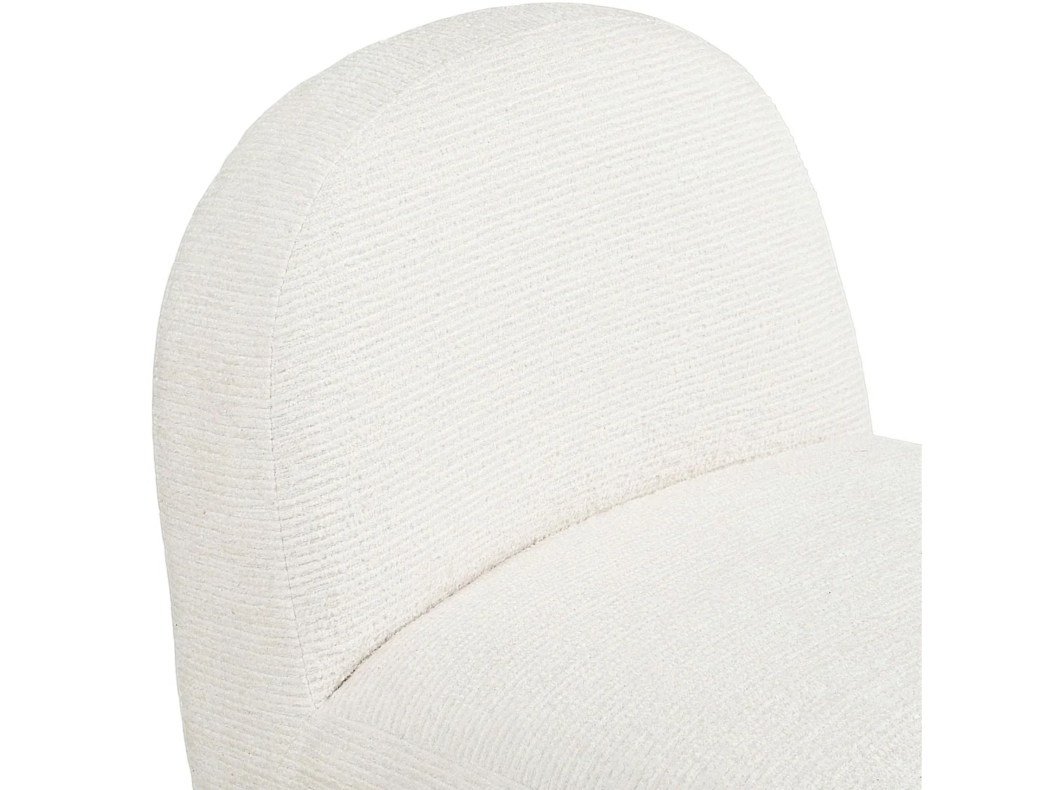 Fauteuil salon blanc pivotant design organique BERLIN