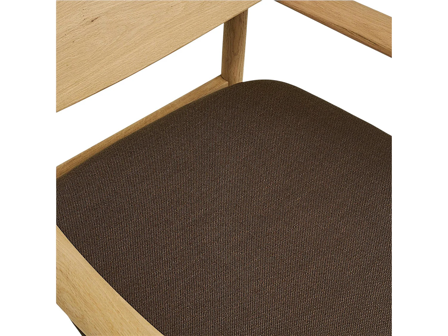Fauteuil design scandinave chêne clair avec repose-pieds AMSTERDAM