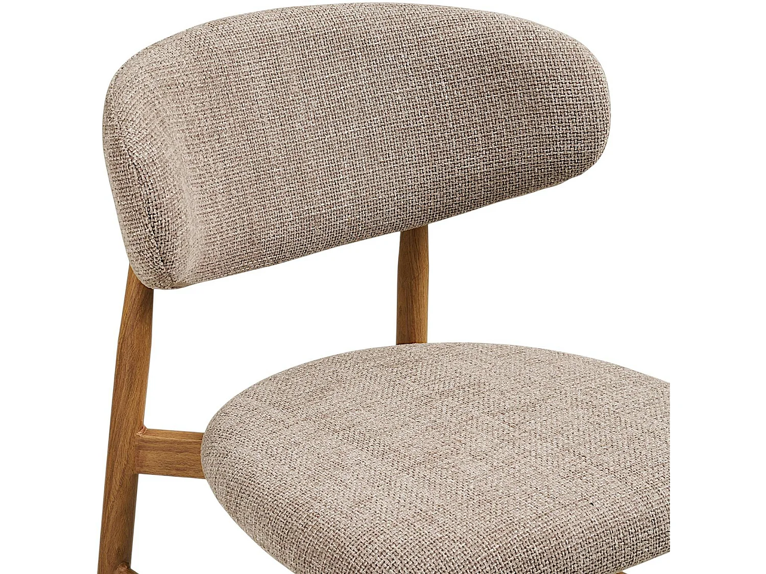 Chaise de bar sable avec repose-pieds effet bois clair (lot de 2) AMSTERDAM