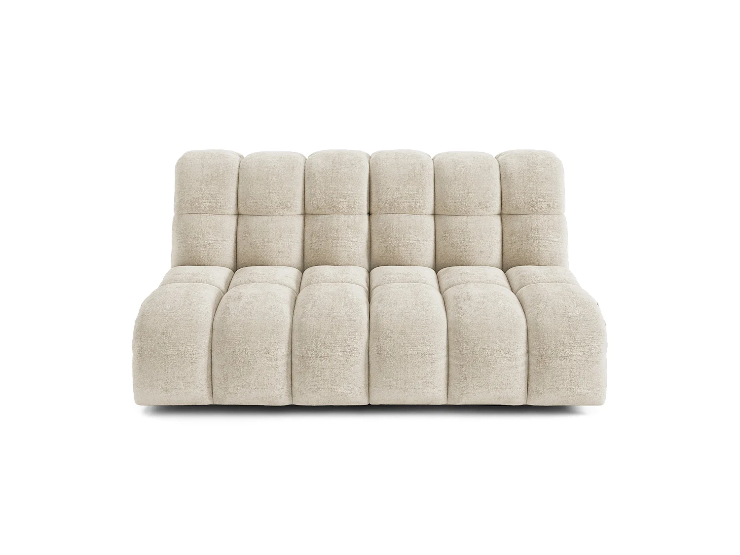 Canapé 2 places SEVEN en Velours gaufré Beige