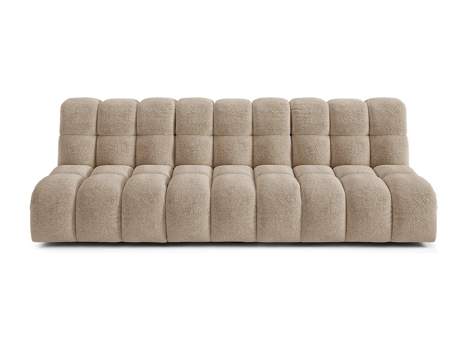 Canapé 3 places SEVEN en Tissu bouclette  Taupe